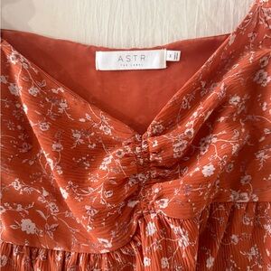 Astr Floral Rust Top
